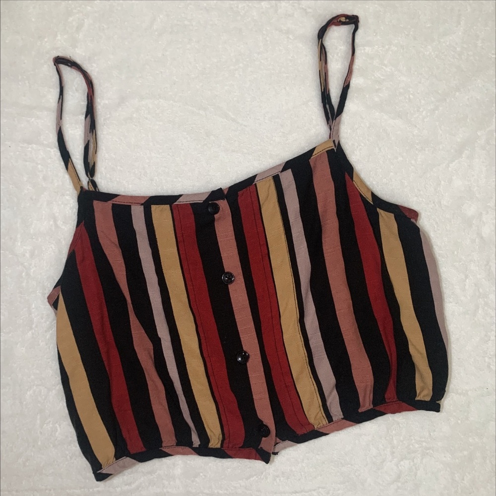 Volcom Striped Crop Top